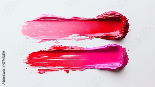 Lipstick nails or paint smears isolated on a white background for beauty and artistic designs A brush stroke set with vibrant colors and detailed texture