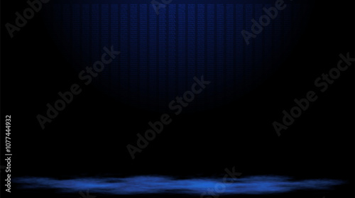 Dark blue background with soft illuminated waves, creating a calm atmosphere suitable for various artistic and design projects.