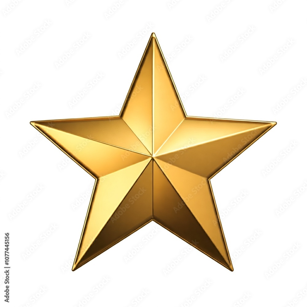Fototapeta premium golden star isolated on white