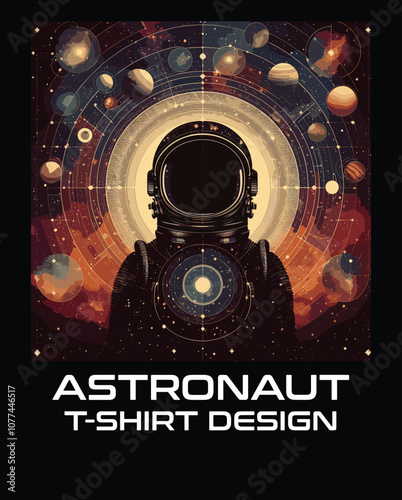 Astronaut Vector T Shirt Design
