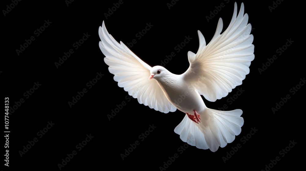 Obraz premium Peace dove flying symbolizing human rights and harmony