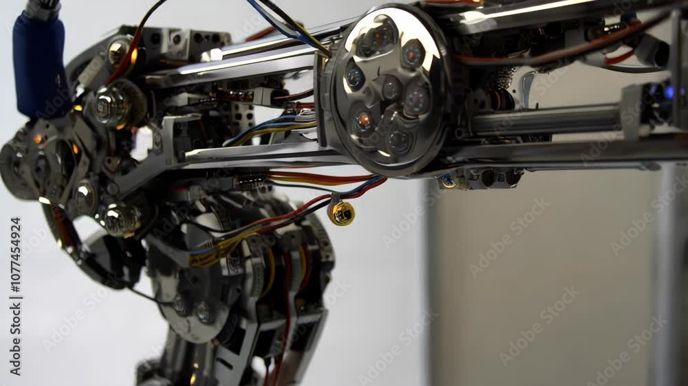 Robotic arm movement demonstrating precision and advanced technology