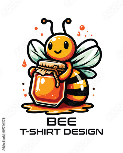 Bee Vector T Shirt Design