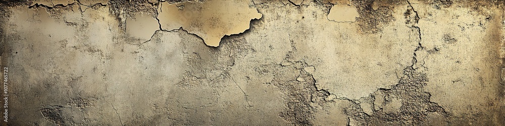 Obraz premium Cracked old wall texture with peeling paint.