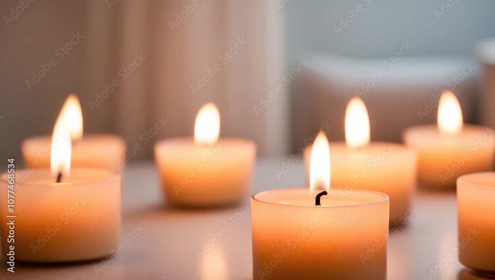 Multiple lit candles create a peaceful warm setting. Multiple lit candles create a peaceful warm setting.