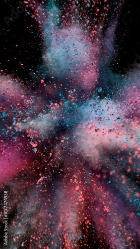 Wallpaper Mural Abstract Holi Coloured Powder Explosion. Torontodigital.ca