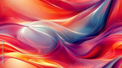 Wallpaper Mural Vibrant abstract waves of colorful swirls in dynamic motion Torontodigital.ca