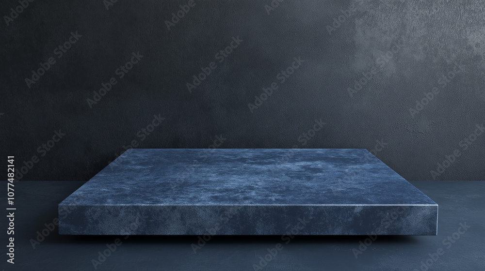 indigo blank base to display products on indigo color wall indigo blank base to display products on indigo color wall