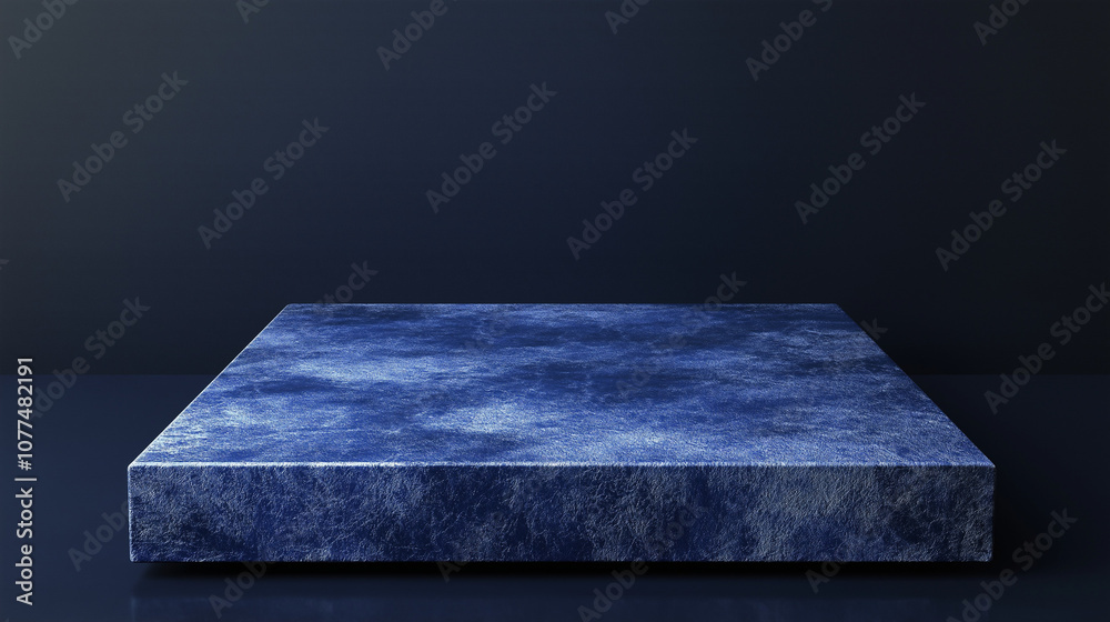 indigo blank base to display products on indigo color wall indigo blank base to display products on indigo color wall