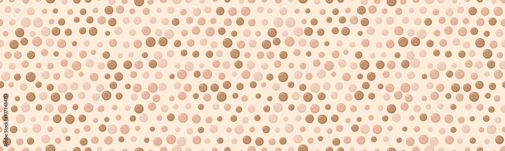 Abstract polka dot pattern with geometric circles, perfect for seamless textile prints, wallpaper, or modern poster backgrounds. A trendy and creative vector design.