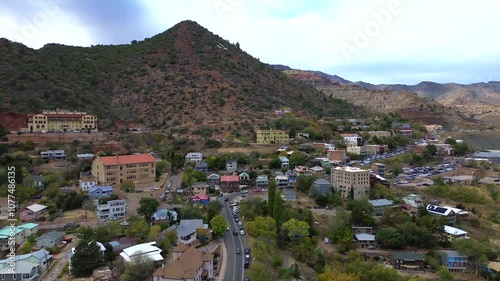 Aerial Views of Historic Town Jerome, Arizona, America, USA. photo