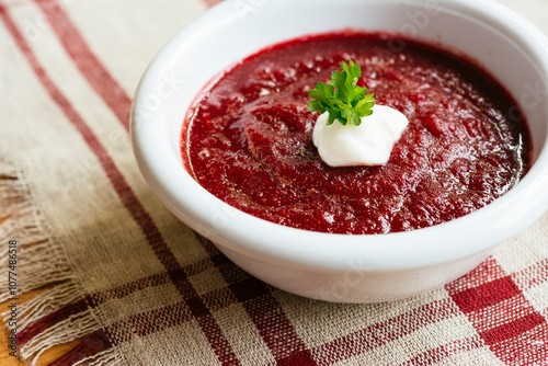 Beet and tomato gazpacho photo