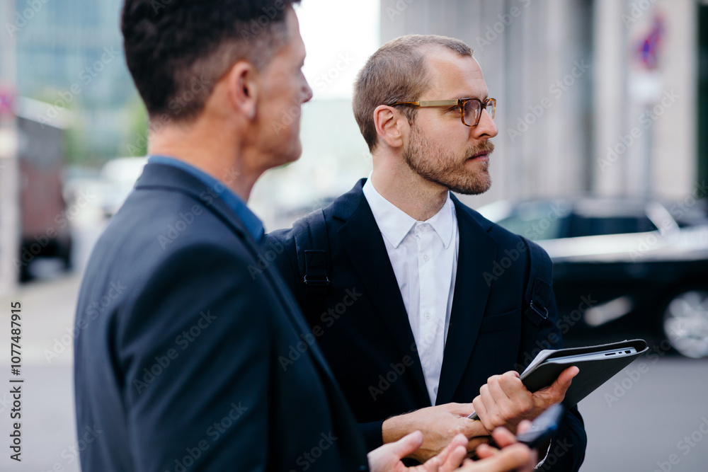Businessmen outdoors Businessmen outdoors