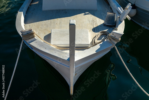 Boats of inhabitants at the waterfront of a Dalmatian township o