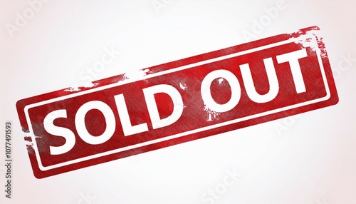 red rectangular stamp marking sold out