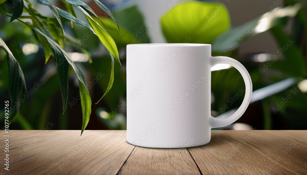 blank white mug mockup