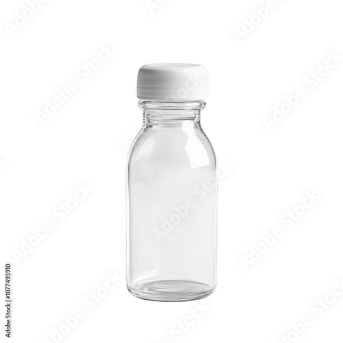 Minimalist Glass Water Bottle with White Lid