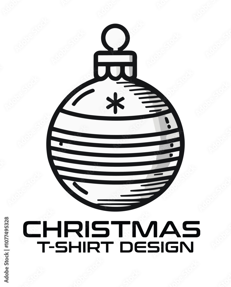 Fototapeta premium Christmas Vector T-Shirt Design