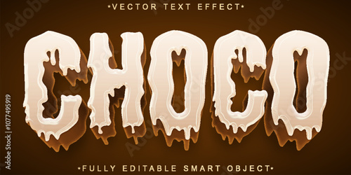 Dripping Choco Vector Fully Editable Smart Object Text Effect