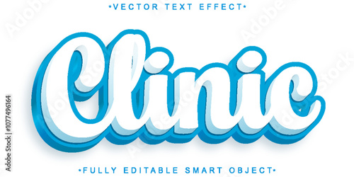 Clinic Vector Fully Editable Smart Object Text Effect