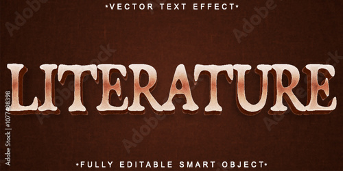 Literature Vector Fully Editable Smart Object Text Effect