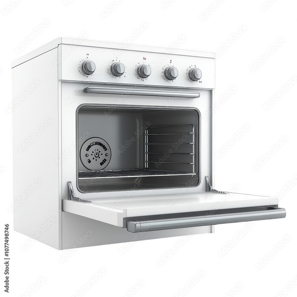 Sleek and Modern Electric Oven with Knob Controls Sleek and Modern Electric Oven with Knob Controls