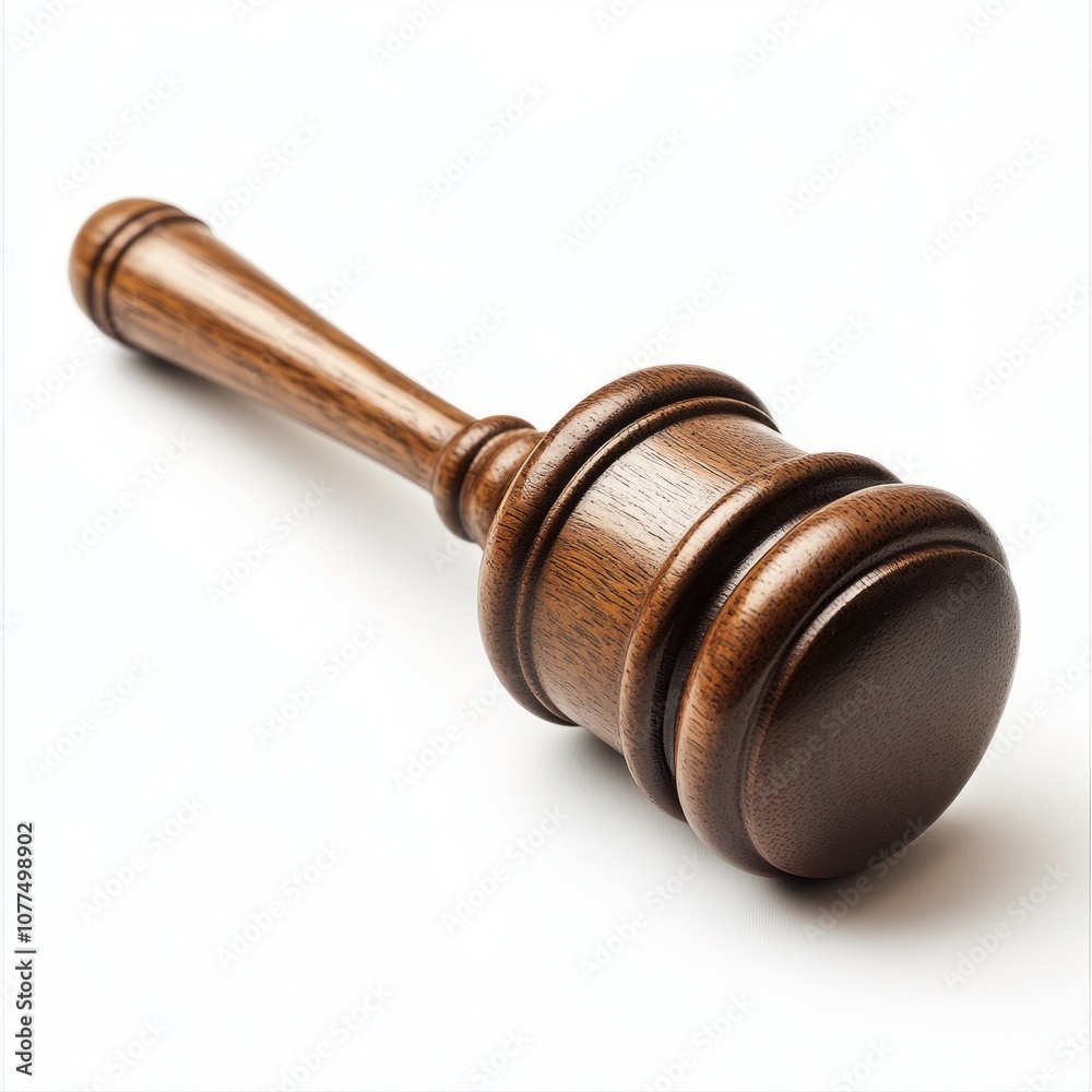 Gavel on white background 
