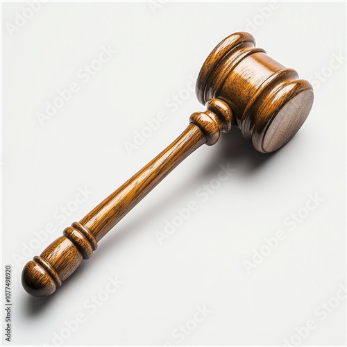 Gavel on white background " ai generator " 