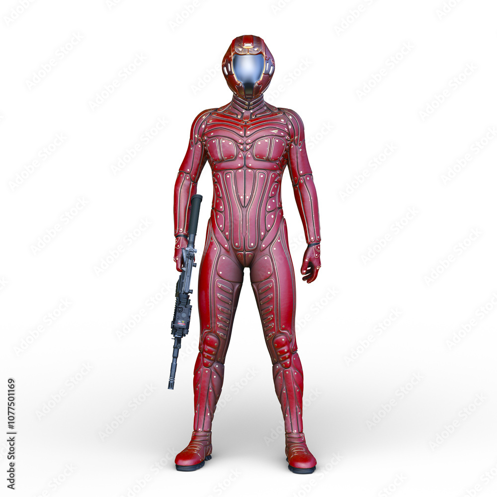 サイバー戦士 3DCGレンダリング サイバー戦士 3DCGレンダリング