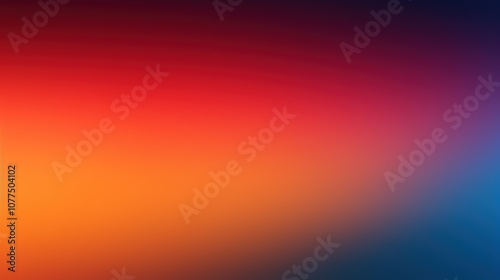 Smooth Gradient Background Transitioning from Warm Orange to Cool Blue. A Spectrum of Red and Purple Hues. Ideal for Creative and Technological Presentations.