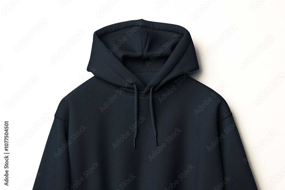 Black hoodie mockup with blank space for design, displayed on a neutral background, front view. Black hoodie mockup with blank space for design, displayed on a neutral background, front view.