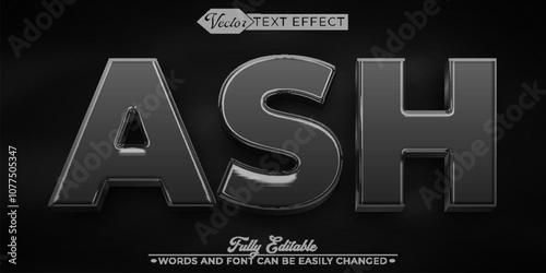 Black Ash Vector Editable Text Effect Template