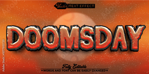 Doomsday Vector Editable Text Effect Template