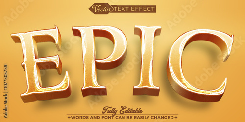 Luxury Epic Vector Editable Text Effect Template