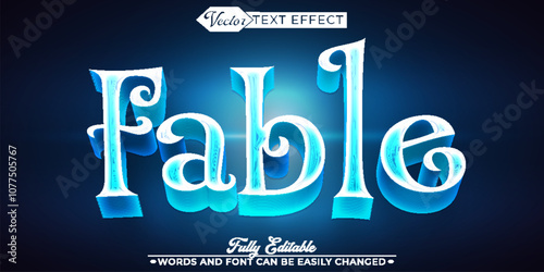 Cartoon Soft Fable Vector Editable Text Effect Template