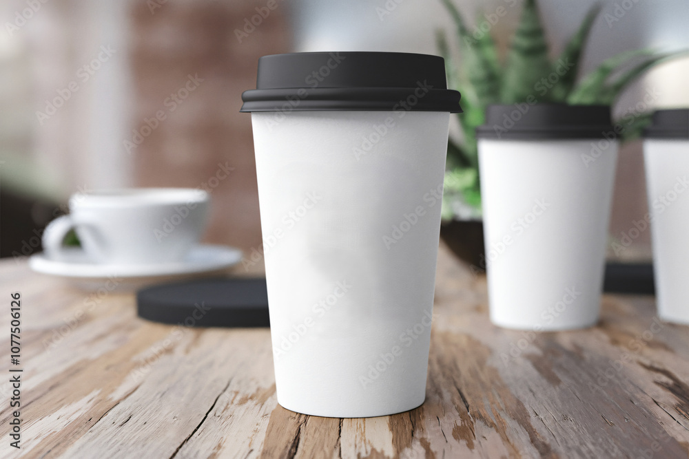 Blank Takeaway Coffee Cup: Ideal for Branding Blank Takeaway Coffee Cup: Ideal for Branding