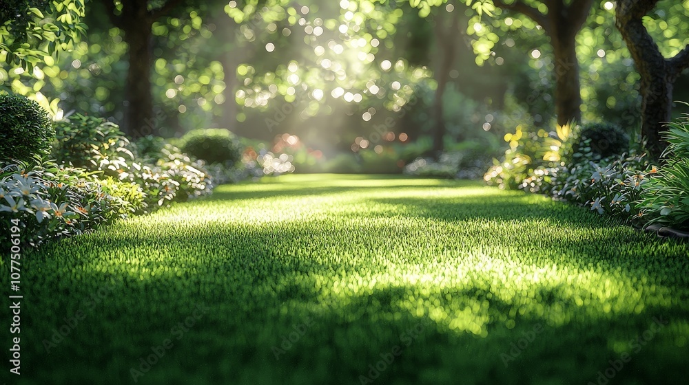 A serene garden pathway surrounded by lush greenery and blooming flowers. A serene garden pathway surrounded by lush greenery and blooming flowers.