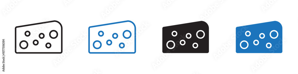 Cheese icon Vector set outline Cheese icon Vector set outline