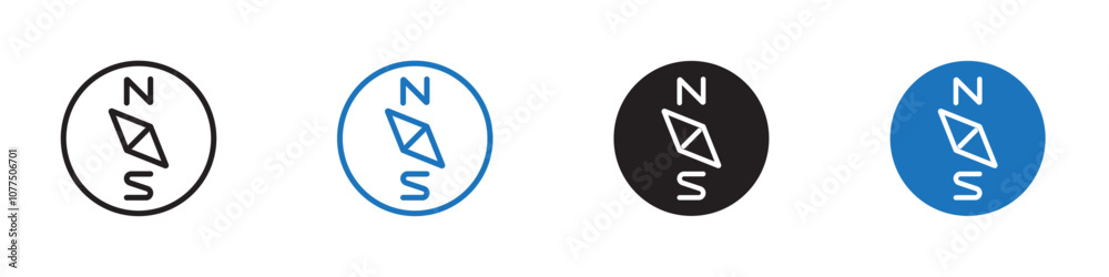 Compass icon Vector set outline Compass icon Vector set outline
