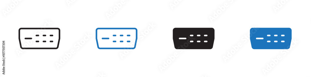 Dvi icon Vector set outline Dvi icon Vector set outline