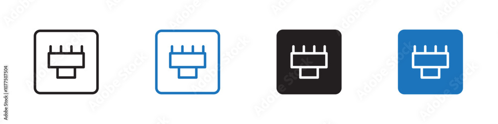 Ethernet icon Vector set outline Ethernet icon Vector set outline