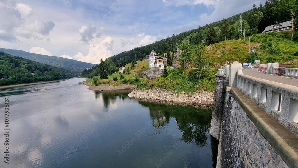 Elbe reservoir Spindler mill in the czech republic Elbe reservoir Spindler mill in the czech republic