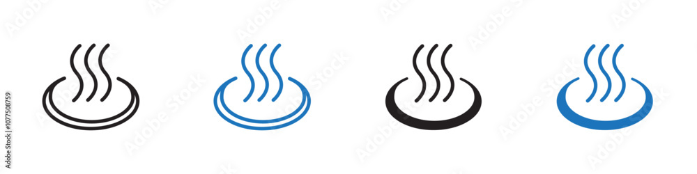 Hot springs icon Vector set outline Hot springs icon Vector set outline