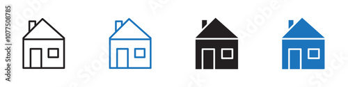 House icon Vector set outline