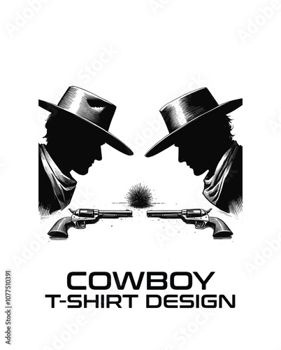 Cowboy Vector T Shirt Design