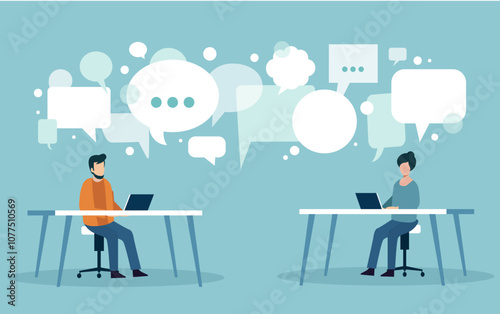 Two people talking and having conversation