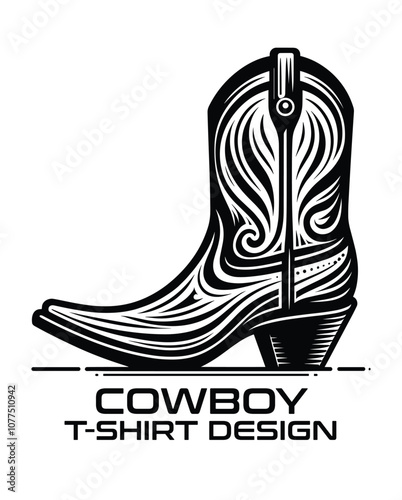 Cowboy Vector T Shirt Design