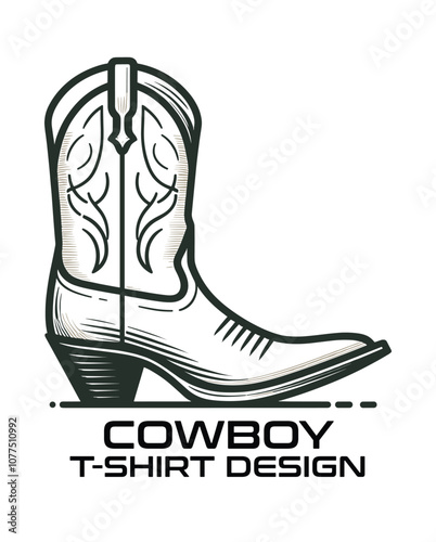 Cowboy Vector T Shirt Design