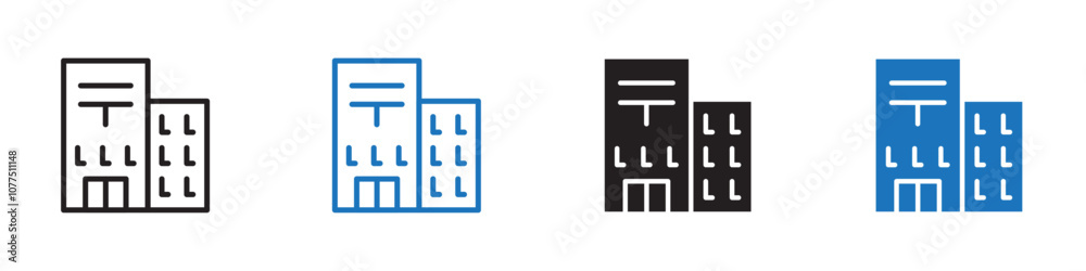 Post office icon Vector set outline Post office icon Vector set outline
