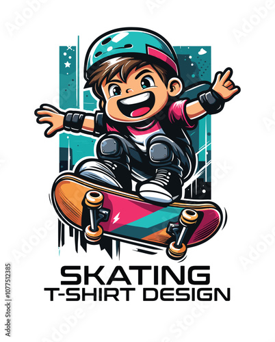 Skating Vector T shirt Design